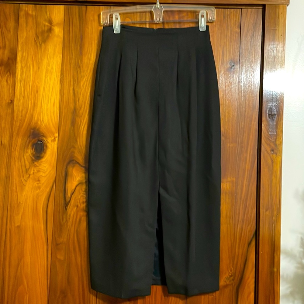 vintage savannah lined black business skirt